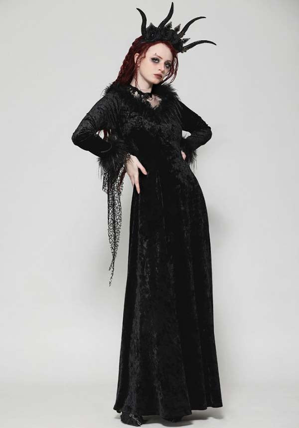 Velvet Wraith | V-NECK DRESS*