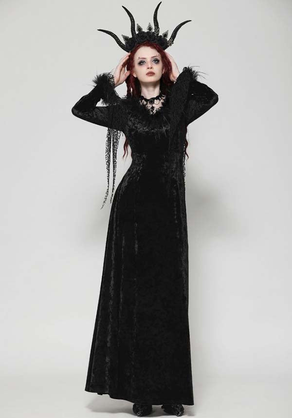 Velvet Wraith | V-NECK DRESS*