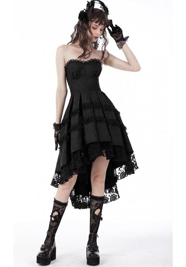 Haunt | DRESS - Beserk - all, all clothing, all ladies clothing, asymmetric, asymmetrical, black, clickfrenzy15-2023, clothing, dark in love, DIL220811, discountapp, dress, dressapril25, dresses, formal, fp, googleshopping, goth, gothic, high low, lace, ladies clothing, ladies dress, ladies dresses, lolita, prom, prom dress, R130922, repriced080623, sep22, Sept, steampunk, sweet heart neckline, victorian, Victorian dress, witch, witches, witchy, women, womens, womens dress, womens dresses