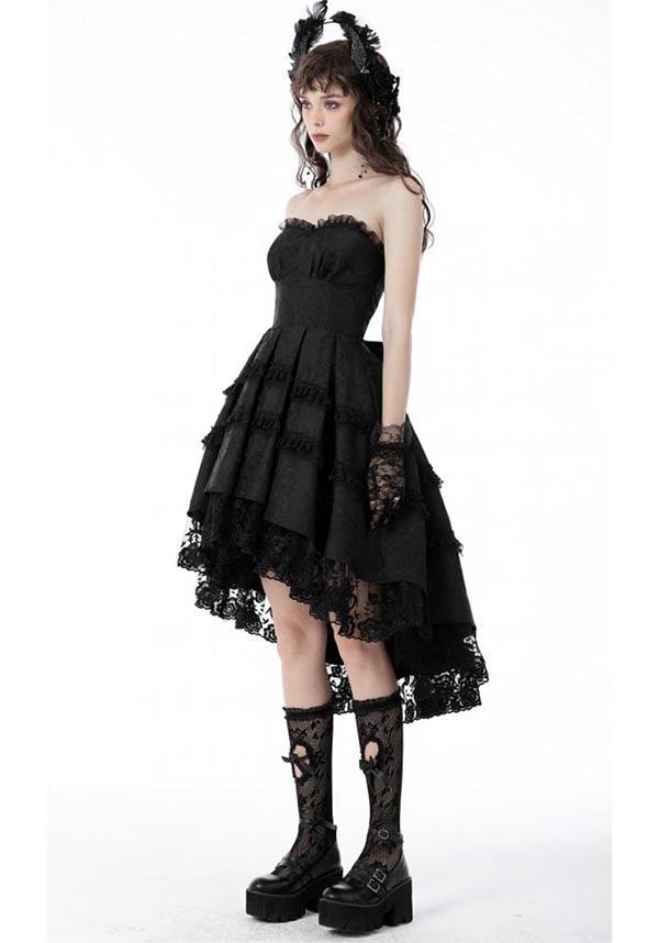 Haunt | DRESS - Beserk - all, all clothing, all ladies clothing, asymmetric, asymmetrical, black, clickfrenzy15-2023, clothing, dark in love, DIL220811, discountapp, dress, dressapril25, dresses, formal, fp, googleshopping, goth, gothic, high low, lace, ladies clothing, ladies dress, ladies dresses, lolita, prom, prom dress, R130922, repriced080623, sep22, Sept, steampunk, sweet heart neckline, victorian, Victorian dress, witch, witches, witchy, women, womens, womens dress, womens dresses