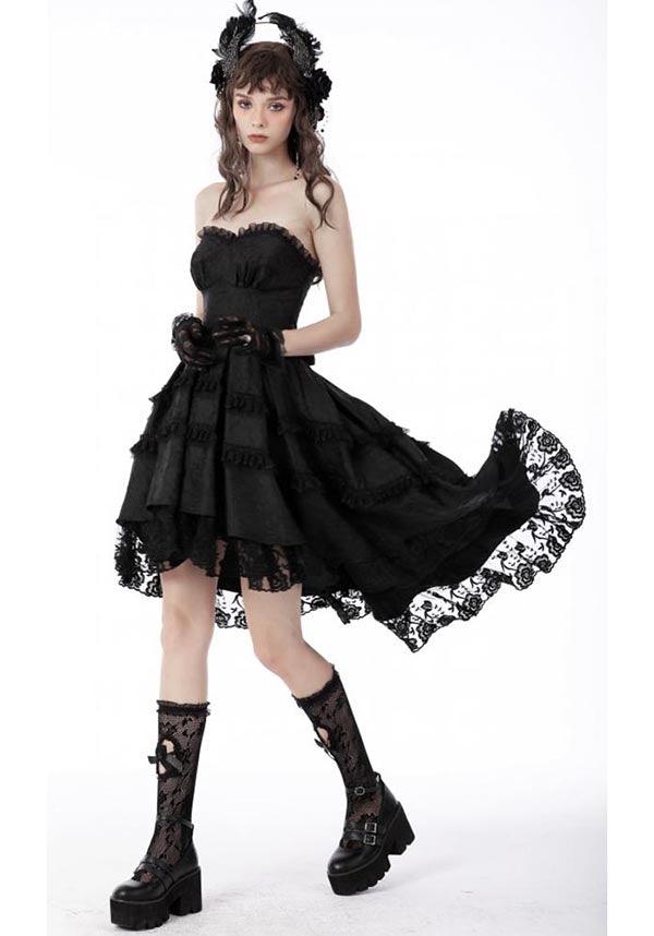 Haunt | DRESS - Beserk - all, all clothing, all ladies clothing, asymmetric, asymmetrical, black, clickfrenzy15-2023, clothing, dark in love, DIL220811, discountapp, dress, dressapril25, dresses, formal, fp, googleshopping, goth, gothic, high low, lace, ladies clothing, ladies dress, ladies dresses, lolita, prom, prom dress, R130922, repriced080623, sep22, Sept, steampunk, sweet heart neckline, victorian, Victorian dress, witch, witches, witchy, women, womens, womens dress, womens dresses