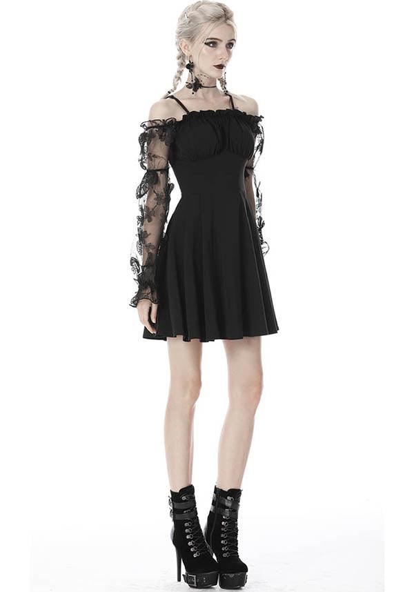 Lacey | OFF SHOULDER DRESS^ - Beserk - all, all clothing, all ladies, all ladies clothing, backorder, black, christmas clothing, clickfrenzy15-2023, clothing, corset, dark in love, discountapp, dress, dressapril25, dresses, edgy, emo, fp, goth, gothic, lace, lace up, lacey, ladies, ladies clothing, ladies dress, ladies dresses, long sleeve, long sleeved, long sleeved dress, long sleeves, mini dress, mini dresses, sep20, short dress, short dresses, women, womens dress, womens dresses