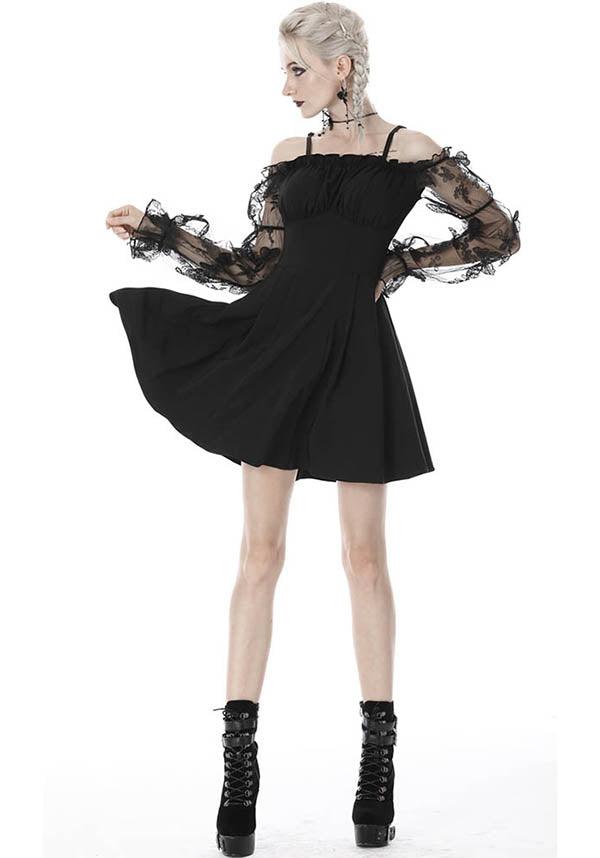 Lacey | OFF SHOULDER DRESS^ - Beserk - all, all clothing, all ladies, all ladies clothing, backorder, black, christmas clothing, clickfrenzy15-2023, clothing, corset, dark in love, discountapp, dress, dressapril25, dresses, edgy, emo, fp, goth, gothic, lace, lace up, lacey, ladies, ladies clothing, ladies dress, ladies dresses, long sleeve, long sleeved, long sleeved dress, long sleeves, mini dress, mini dresses, sep20, short dress, short dresses, women, womens dress, womens dresses