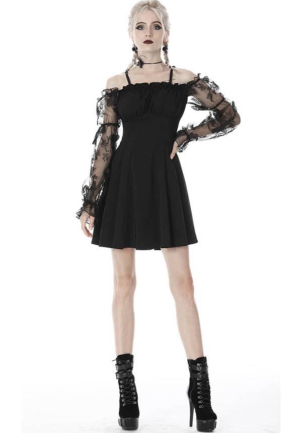 Lacey | OFF SHOULDER DRESS^ - Beserk - all, all clothing, all ladies, all ladies clothing, backorder, black, christmas clothing, clickfrenzy15-2023, clothing, corset, dark in love, discountapp, dress, dressapril25, dresses, edgy, emo, fp, goth, gothic, lace, lace up, lacey, ladies, ladies clothing, ladies dress, ladies dresses, long sleeve, long sleeved, long sleeved dress, long sleeves, mini dress, mini dresses, sep20, short dress, short dresses, women, womens dress, womens dresses