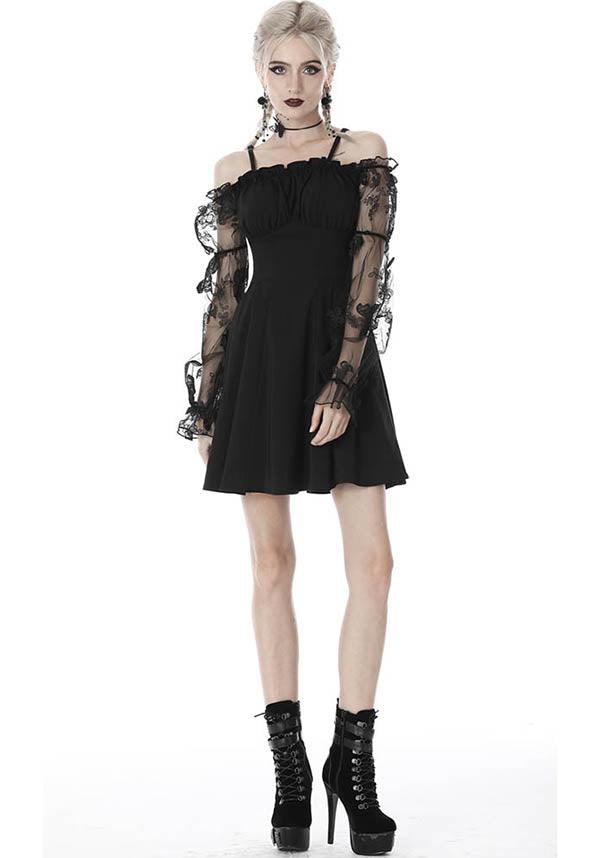 Lacey | OFF SHOULDER DRESS^ - Beserk - all, all clothing, all ladies, all ladies clothing, backorder, black, christmas clothing, clickfrenzy15-2023, clothing, corset, dark in love, discountapp, dress, dressapril25, dresses, edgy, emo, fp, goth, gothic, lace, lace up, lacey, ladies, ladies clothing, ladies dress, ladies dresses, long sleeve, long sleeved, long sleeved dress, long sleeves, mini dress, mini dresses, sep20, short dress, short dresses, women, womens dress, womens dresses