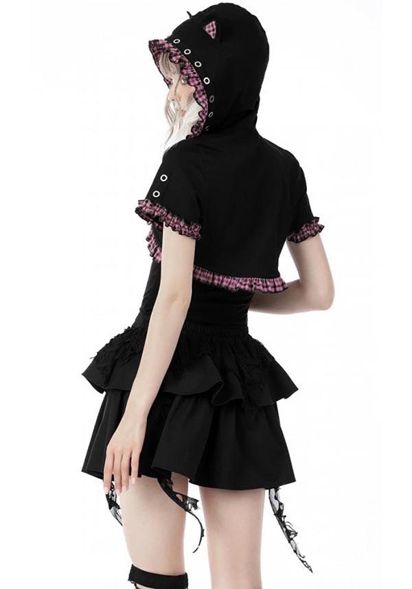 Mesmerise | CROPPED HOODIE^ - Beserk - all, all clothing, all ladies, all ladies clothing, backorder, black, bolero, buckle, cape, cardigan, cat, cats, checkered, clickfrenzy15-2023, clothing, DIL220811, discountapp, fp, googleshopping, goth, gothic, hood, hooded, hoodie, hoodies, kawaii, ladies, ladies clothing, ladies outerwear, outerwear, pastel goth, pink, plaid, R130922, ruffle, sep22, Sept, shrug, tartan, winter, winter wear, woman, women, womens hoodie