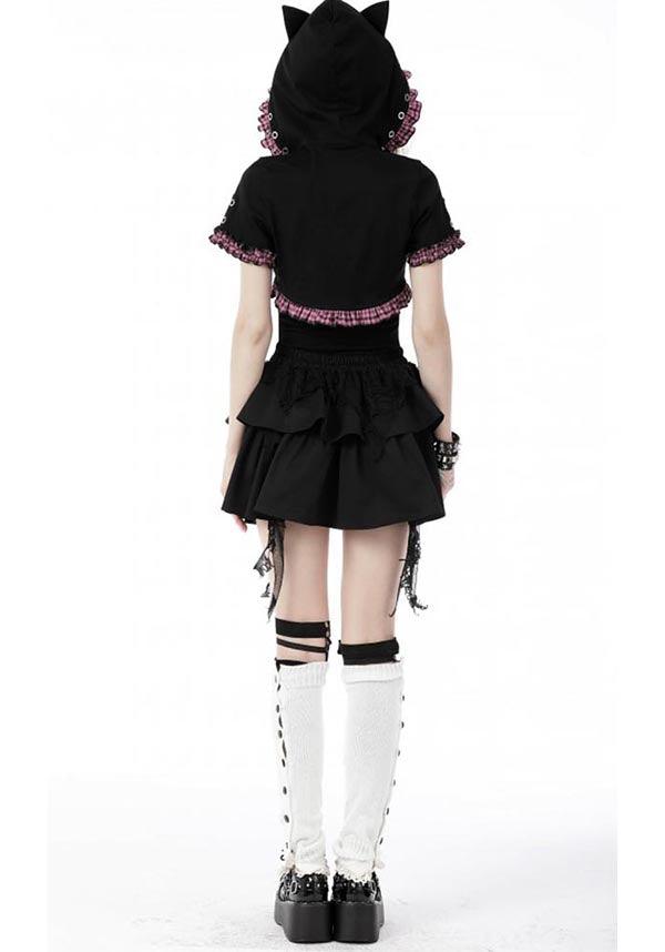 Mesmerise | CROPPED HOODIE^ - Beserk - all, all clothing, all ladies, all ladies clothing, backorder, black, bolero, buckle, cape, cardigan, cat, cats, checkered, clickfrenzy15-2023, clothing, DIL220811, discountapp, fp, googleshopping, goth, gothic, hood, hooded, hoodie, hoodies, kawaii, ladies, ladies clothing, ladies outerwear, outerwear, pastel goth, pink, plaid, R130922, ruffle, sep22, Sept, shrug, tartan, winter, winter wear, woman, women, womens hoodie