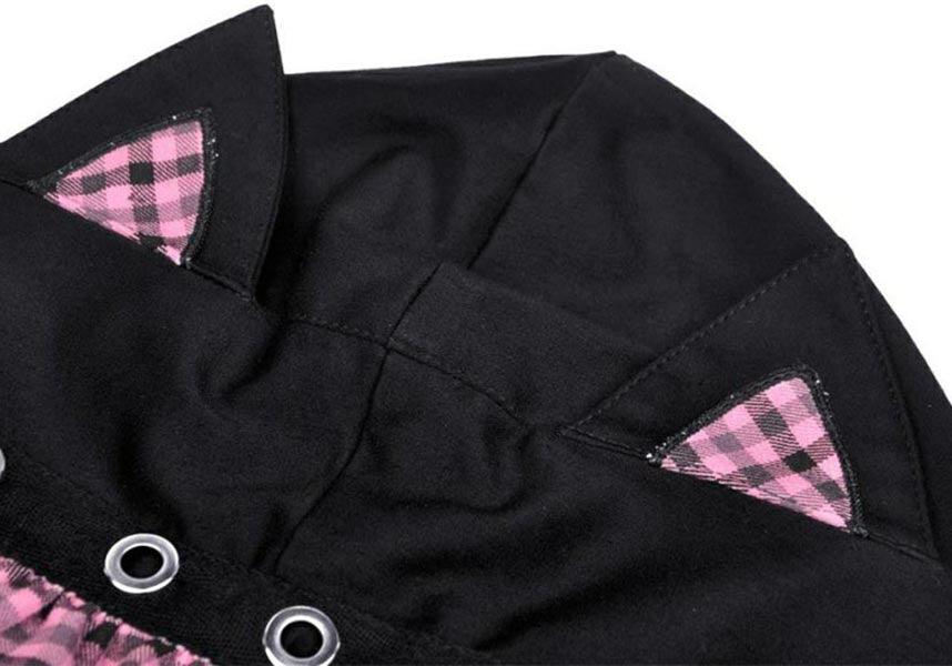 Mesmerise | CROPPED HOODIE^ - Beserk - all, all clothing, all ladies, all ladies clothing, backorder, black, bolero, buckle, cape, cardigan, cat, cats, checkered, clickfrenzy15-2023, clothing, DIL220811, discountapp, fp, googleshopping, goth, gothic, hood, hooded, hoodie, hoodies, kawaii, ladies, ladies clothing, ladies outerwear, outerwear, pastel goth, pink, plaid, R130922, ruffle, sep22, Sept, shrug, tartan, winter, winter wear, woman, women, womens hoodie