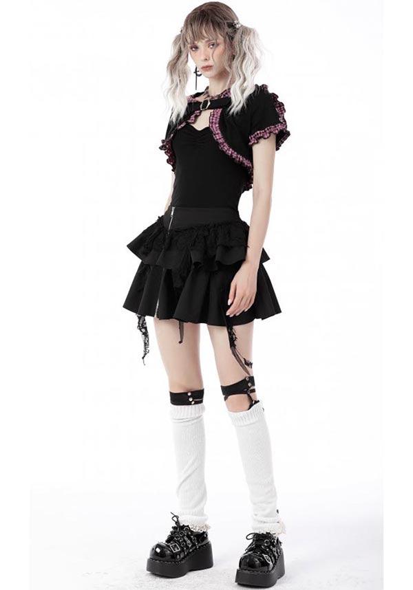 Mesmerise | CROPPED HOODIE^ - Beserk - all, all clothing, all ladies, all ladies clothing, backorder, black, bolero, buckle, cape, cardigan, cat, cats, checkered, clickfrenzy15-2023, clothing, DIL220811, discountapp, fp, googleshopping, goth, gothic, hood, hooded, hoodie, hoodies, kawaii, ladies, ladies clothing, ladies outerwear, outerwear, pastel goth, pink, plaid, R130922, ruffle, sep22, Sept, shrug, tartan, winter, winter wear, woman, women, womens hoodie