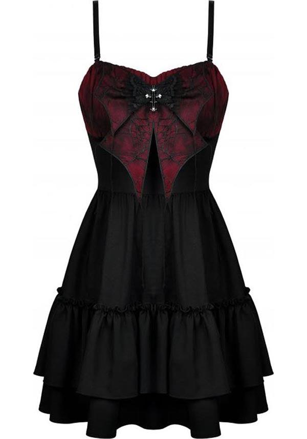 Narcissa | DRESS - Beserk - all, all clothing, all ladies clothing, black, bow, christmas clothing, clickfrenzy15-2023, clothing, corset, cross, dark in love, DIL220811, discountapp, dress, dressapril25, dresses, fp, googleshopping, goth, gothic, grunge, lace, ladies clothing, ladies dress, ladies dresses, lolita, mini dress, mini dresses, R130922, red, red and black, sep22, Sept, short dress, short dresses, womens dress, womens dresses
