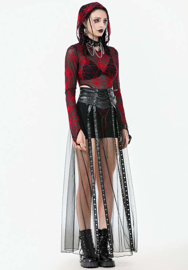 Tangled Up Mesh | MAXI SKIRT