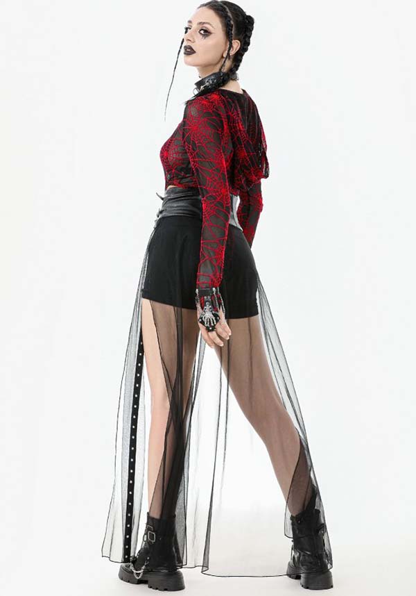 Tangled Up Mesh | MAXI SKIRT