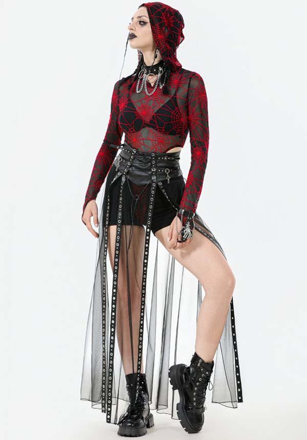 Tangled Up Mesh | MAXI SKIRT