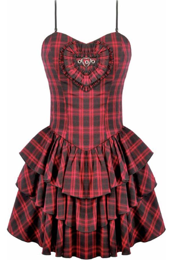 Red Black Tartan | CAMI DRESS