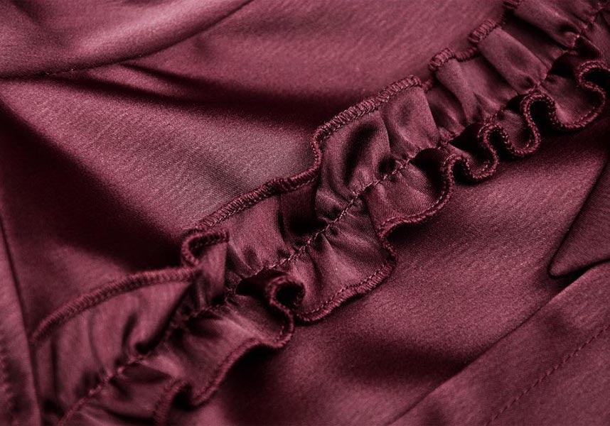 Red Wine Diamond | TOP - Beserk - all, all clothing, all ladies clothing, burgandy, burgundy, clickfrenzy15-2023, clothing, DIL220427, discountapp, fp, frill, girls top, ladies clothing, ladies top, may22, office, office clothing, R220522, red, repriced090623, short sleeved top, tees and tops, top, tops, tshirts and tops, womens top, work