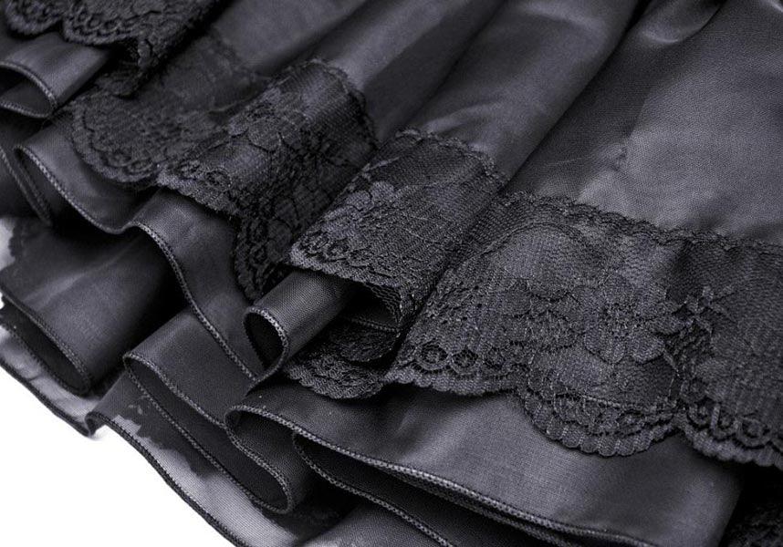 Shadow | SKIRT - Beserk - all, all clothing, all ladies clothing, black, bow, clickfrenzy15-2023, clothing, DIL220811, discountapp, flare skirt, fp, googleshopping, goth, gothic, kawaii, lace, ladies clothing, ladies skirt, lolita, mini skirt, R130922, ruffle, sep22, Sept, short skirt, skirt, skirts, women, womens, womens skirt