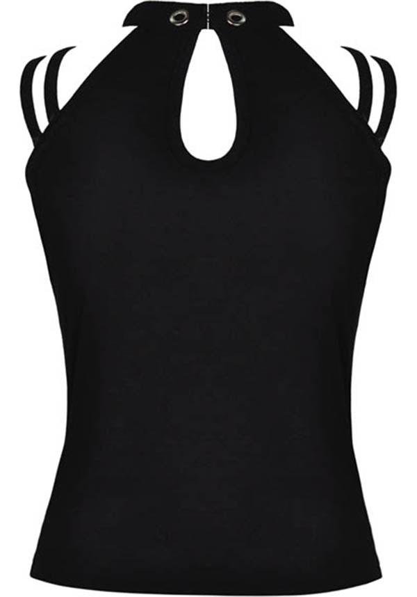 Splicing | TOP - Beserk - all, all clothing, all ladies, all ladies clothing, black, clickfrenzy15-2023, clothing, dark in love, discountapp, edgy, fp, goth, goth singlet, goth summer, goth summer clothing, goth tank top, gothic, ladies, ladies clothing, ladies singlet, ladies tank top, ladies top, punk, sep20, strappy, summer, summer clothing, summer goth, tank top, techwear, tees and tops, top, tops, tshirts and tops, women, womens singlet, womens tank top, womens top
