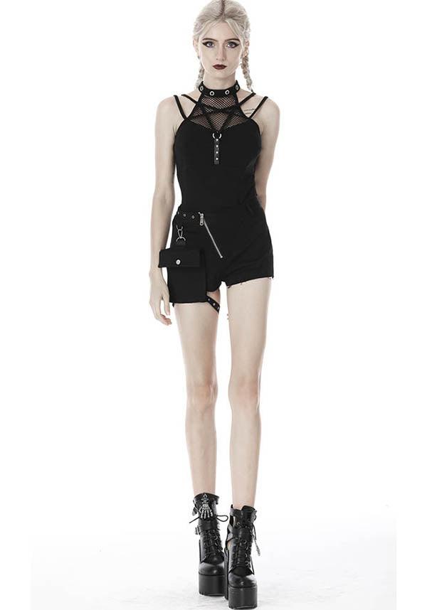 Splicing | TOP - Beserk - all, all clothing, all ladies, all ladies clothing, black, clickfrenzy15-2023, clothing, dark in love, discountapp, edgy, fp, goth, goth singlet, goth summer, goth summer clothing, goth tank top, gothic, ladies, ladies clothing, ladies singlet, ladies tank top, ladies top, punk, sep20, strappy, summer, summer clothing, summer goth, tank top, techwear, tees and tops, top, tops, tshirts and tops, women, womens singlet, womens tank top, womens top