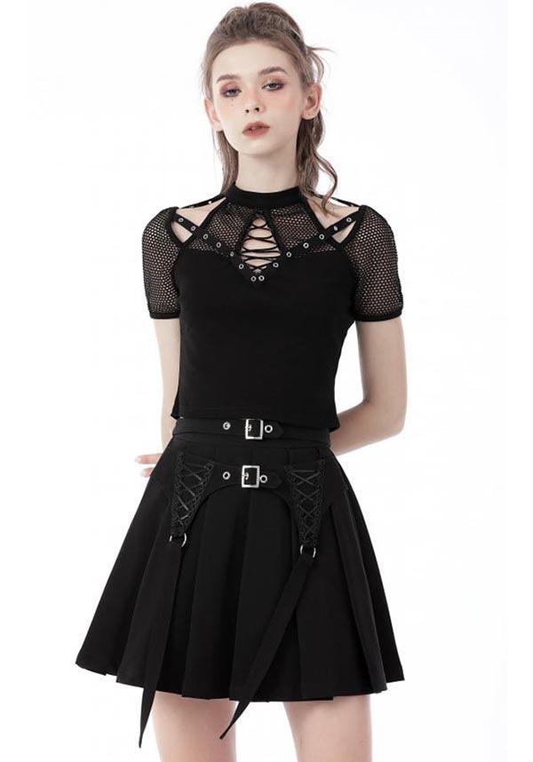 Visceral | SKIRT - Beserk - all, all clothing, all ladies clothing, anime skirt, black, buckle, buckles, clickfrenzy15-2023, clothing, dark in love, DIL220811, discountapp, festival, fp, googleshopping, goth, gothic, grunge, jfashion, kawaii, ladies clothing, ladies skirt, pleated, R130922, repriced090623, sep22, Sept, short skirt, skater skirt, skirt, skirts, street ware, street wear, streetwear, techwear, womens skirt