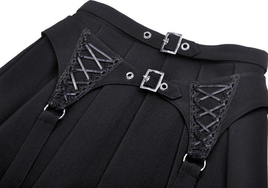 Visceral | SKIRT - Beserk - all, all clothing, all ladies clothing, anime skirt, black, buckle, buckles, clickfrenzy15-2023, clothing, dark in love, DIL220811, discountapp, festival, fp, googleshopping, goth, gothic, grunge, jfashion, kawaii, ladies clothing, ladies skirt, pleated, R130922, repriced090623, sep22, Sept, short skirt, skater skirt, skirt, skirts, street ware, street wear, streetwear, techwear, womens skirt