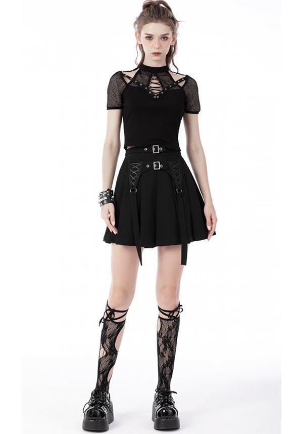 Visceral | SKIRT - Beserk - all, all clothing, all ladies clothing, anime skirt, black, buckle, buckles, clickfrenzy15-2023, clothing, dark in love, DIL220811, discountapp, festival, fp, googleshopping, goth, gothic, grunge, jfashion, kawaii, ladies clothing, ladies skirt, pleated, R130922, repriced090623, sep22, Sept, short skirt, skater skirt, skirt, skirts, street ware, street wear, streetwear, techwear, womens skirt