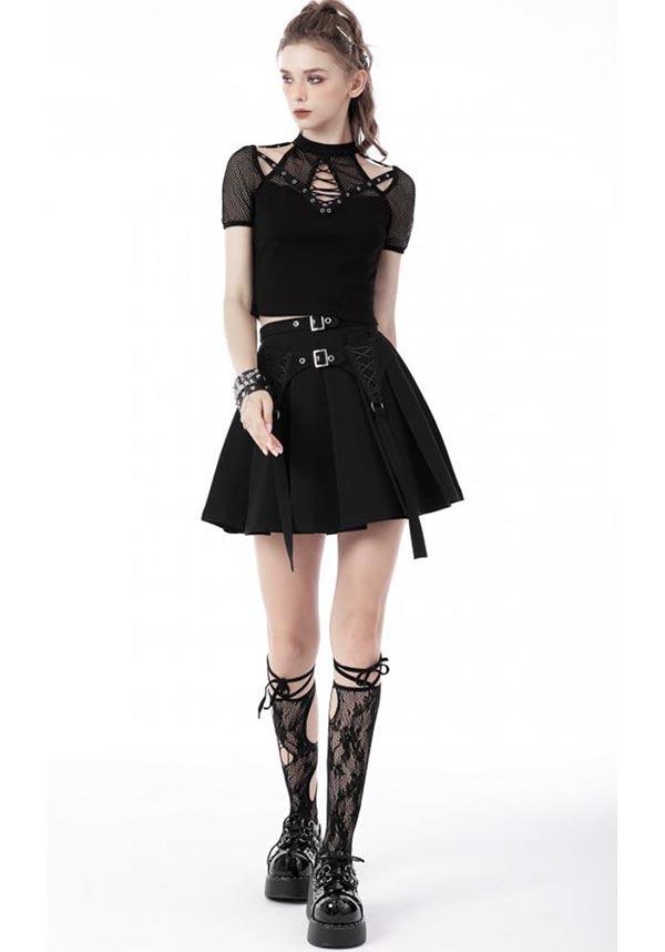 Visceral | SKIRT - Beserk - all, all clothing, all ladies clothing, anime skirt, black, buckle, buckles, clickfrenzy15-2023, clothing, dark in love, DIL220811, discountapp, festival, fp, googleshopping, goth, gothic, grunge, jfashion, kawaii, ladies clothing, ladies skirt, pleated, R130922, repriced090623, sep22, Sept, short skirt, skater skirt, skirt, skirts, street ware, street wear, streetwear, techwear, womens skirt