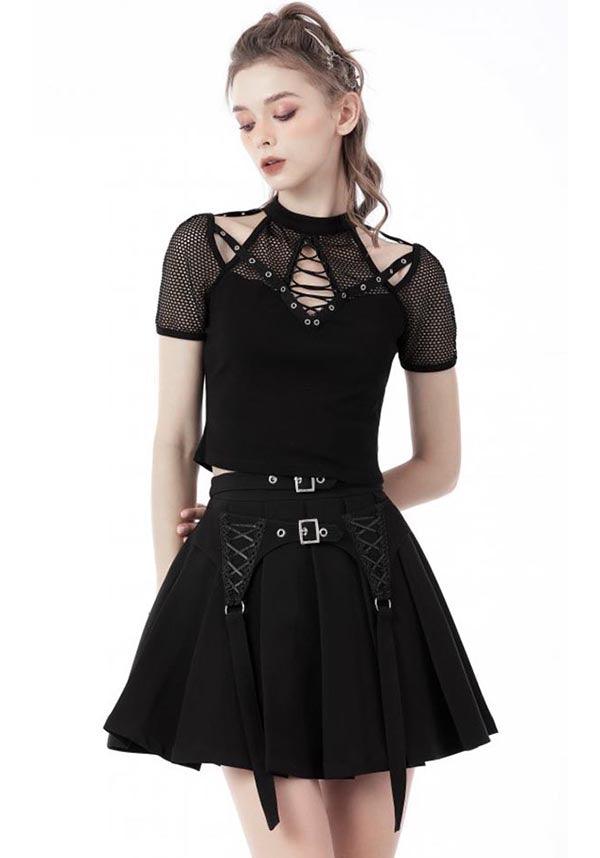 Visceral | SKIRT - Beserk - all, all clothing, all ladies clothing, anime skirt, black, buckle, buckles, clickfrenzy15-2023, clothing, dark in love, DIL220811, discountapp, festival, fp, googleshopping, goth, gothic, grunge, jfashion, kawaii, ladies clothing, ladies skirt, pleated, R130922, repriced090623, sep22, Sept, short skirt, skater skirt, skirt, skirts, street ware, street wear, streetwear, techwear, womens skirt