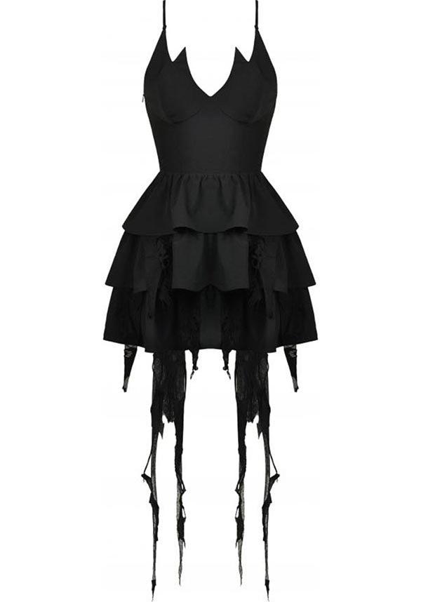Wren | DRESS - Beserk - all, all clothing, all ladies clothing, black, clickfrenzy15-2023, clothing, corset, dark in love, DIL220811, discountapp, dress, dressapril25, dresses, formal, fp, googleshopping, goth, gothic, grunge, ladies clothing, ladies dress, ladies dresses, layered, little black dress, mini dress, mini dresses, punk, R130922, ribbon, sep22, Sept, short dress, short dresses, witch, witches, witchy, women, womens, womens dress, womens dresses