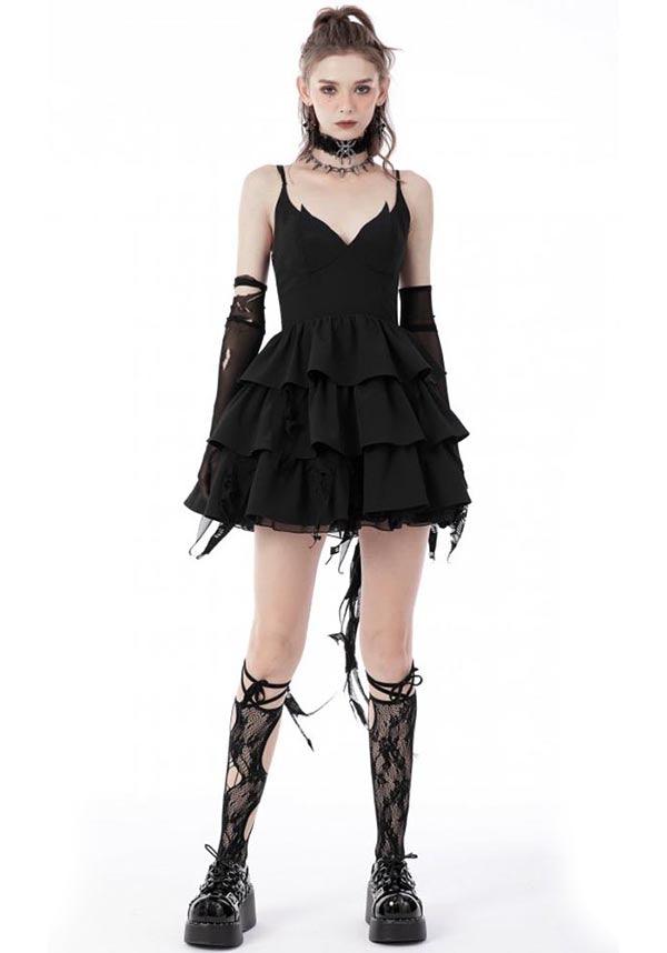 Wren | DRESS - Beserk - all, all clothing, all ladies clothing, black, clickfrenzy15-2023, clothing, corset, dark in love, DIL220811, discountapp, dress, dressapril25, dresses, formal, fp, googleshopping, goth, gothic, grunge, ladies clothing, ladies dress, ladies dresses, layered, little black dress, mini dress, mini dresses, punk, R130922, ribbon, sep22, Sept, short dress, short dresses, witch, witches, witchy, women, womens, womens dress, womens dresses