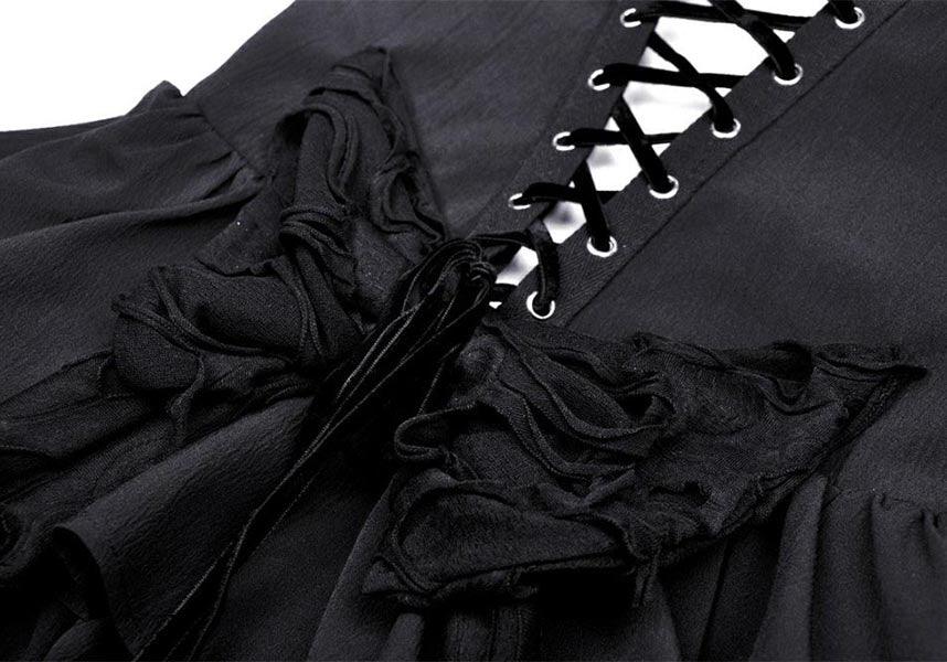 Wren | DRESS - Beserk - all, all clothing, all ladies clothing, black, clickfrenzy15-2023, clothing, corset, dark in love, DIL220811, discountapp, dress, dressapril25, dresses, formal, fp, googleshopping, goth, gothic, grunge, ladies clothing, ladies dress, ladies dresses, layered, little black dress, mini dress, mini dresses, punk, R130922, ribbon, sep22, Sept, short dress, short dresses, witch, witches, witchy, women, womens, womens dress, womens dresses