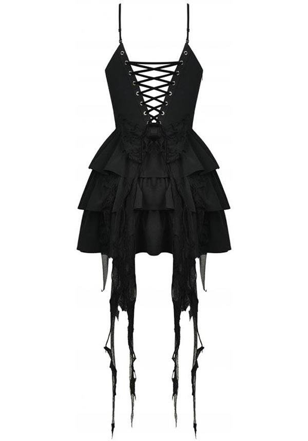 Wren | DRESS - Beserk - all, all clothing, all ladies clothing, black, clickfrenzy15-2023, clothing, corset, dark in love, DIL220811, discountapp, dress, dressapril25, dresses, formal, fp, googleshopping, goth, gothic, grunge, ladies clothing, ladies dress, ladies dresses, layered, little black dress, mini dress, mini dresses, punk, R130922, ribbon, sep22, Sept, short dress, short dresses, witch, witches, witchy, women, womens, womens dress, womens dresses
