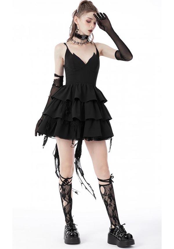 Wren | DRESS - Beserk - all, all clothing, all ladies clothing, black, clickfrenzy15-2023, clothing, corset, dark in love, DIL220811, discountapp, dress, dressapril25, dresses, formal, fp, googleshopping, goth, gothic, grunge, ladies clothing, ladies dress, ladies dresses, layered, little black dress, mini dress, mini dresses, punk, R130922, ribbon, sep22, Sept, short dress, short dresses, witch, witches, witchy, women, womens, womens dress, womens dresses