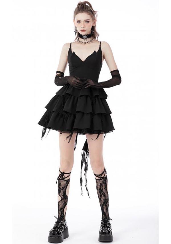 Wren | DRESS - Beserk - all, all clothing, all ladies clothing, black, clickfrenzy15-2023, clothing, corset, dark in love, DIL220811, discountapp, dress, dressapril25, dresses, formal, fp, googleshopping, goth, gothic, grunge, ladies clothing, ladies dress, ladies dresses, layered, little black dress, mini dress, mini dresses, punk, R130922, ribbon, sep22, Sept, short dress, short dresses, witch, witches, witchy, women, womens, womens dress, womens dresses