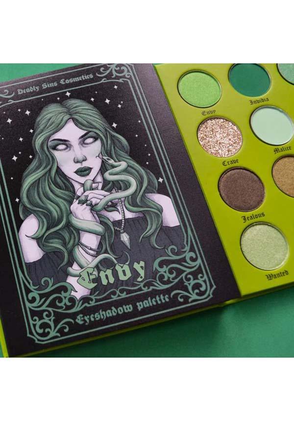 Envy | EYESHADOW PALETTE - Beserk - all, apr22, black, brown, clickfrenzy15-2023, colour:green, cosmetic glitter, cosmetics, cpgstinc, discountapp, emerald, emerald green, eyes, eyeshadow, eyeshadow pressed, fp, glitter, glitter cosmetics, gold, green, make up, makeup, palette, R260422