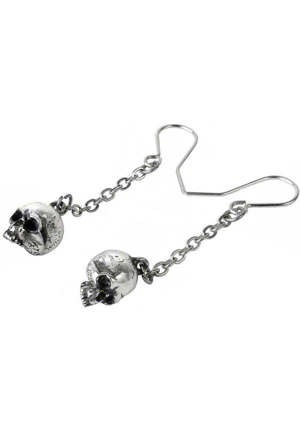 Deadskull | EARRINGS [PAIR] - Beserk - accessories, alchemy gothic, all, clickfrenzy15-2023, discountapp, earrings, fp, gothic, gothic gifts, halloween, jewellery, jewelry, post apocalyptic, silver, skull, skulls, valentines