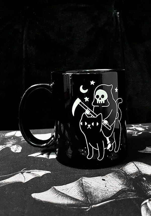GOTHIC GIFTS Death Rides A Black Cat | MUG - Detail 2