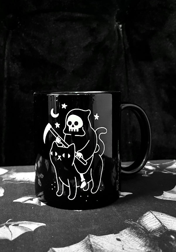 GOTHIC GIFTS Death Rides A Black Cat | MUG - Detail 3