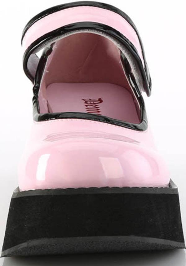 Demonia Shoes SPRITE-01 Pink Holo Patent Flats Buy Online