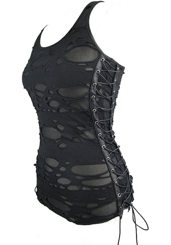 Armageddon | TANK TOP - Beserk - all, all clothing, all ladies, all ladies clothing, black, clickfrenzy15-2023, clothing, discountapp, distressed, edgy, fp, girls top, goth, goth summer, goth summer clothing, goth tank top, gothic, grunge, ladies, ladies clothing, ladies tank top, ladies top, nov19, post apocalyptic, punk, singlet, summer, summer clothing, summer goth, tank, tank top, tees and tops, top, tops, tshirts and tops, womens tank top, womens top