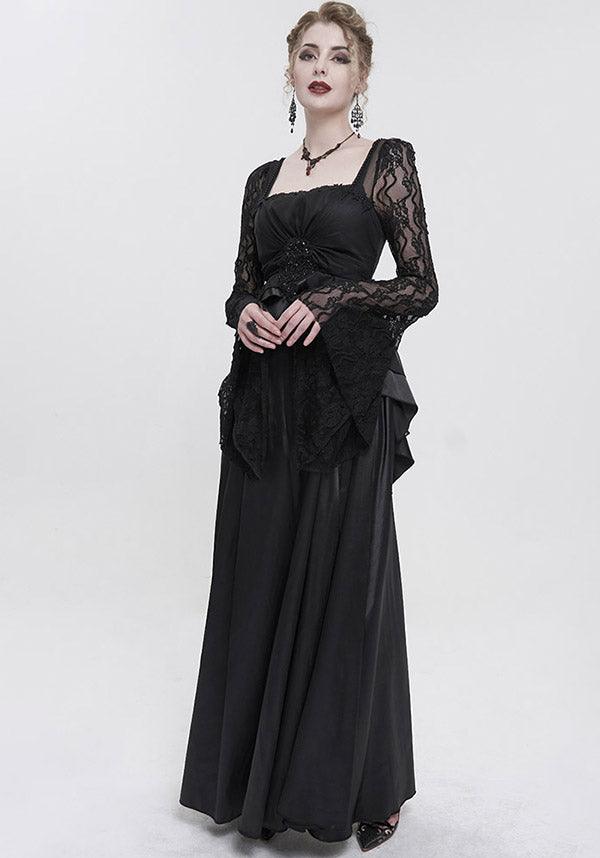 Esmerée | DRESS - Beserk - all, all clothing, all ladies, all ladies clothing, bead, black, clickfrenzy15-2023, clothing, dec22, devil fashion, discountapp, dress, dressapril25, dresses, DV291122, formal, formal wear, fp, googleshopping, goth, gothic, lace, lacey, ladies, ladies clothing, ladies dress, ladies dresses, long dress, long sleeved dress, maxi dress, plus size, r221222, renaissance, Victorian dress, womens dress, womens dresses