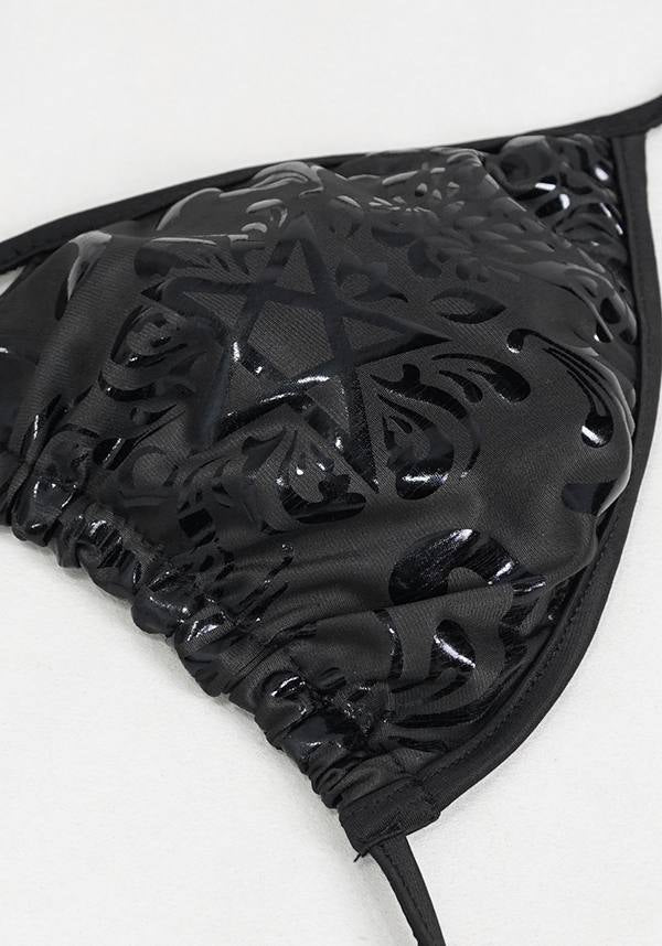 Pentagram Print Lace Up | SWIMSUIT SET*