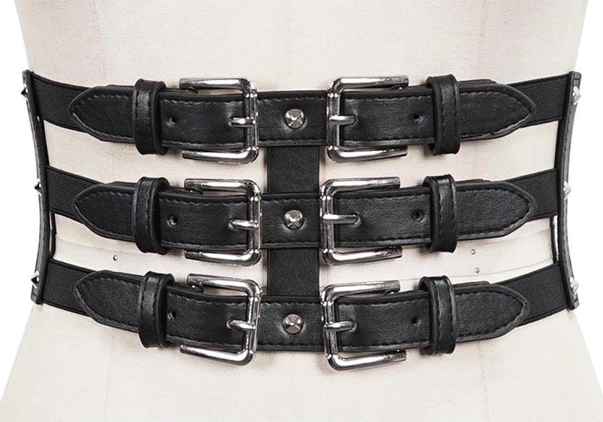 Triple Threat | BELT - Beserk - accessories, all, all ladies, belt, belts and buckles, black, clickfrenzy15-2023, discountapp, DV090921, fp, garters and harnesses, girdle, goth, gothic, gothic accessories, ladies, ladies accessories, oct21, R261021, waist belt