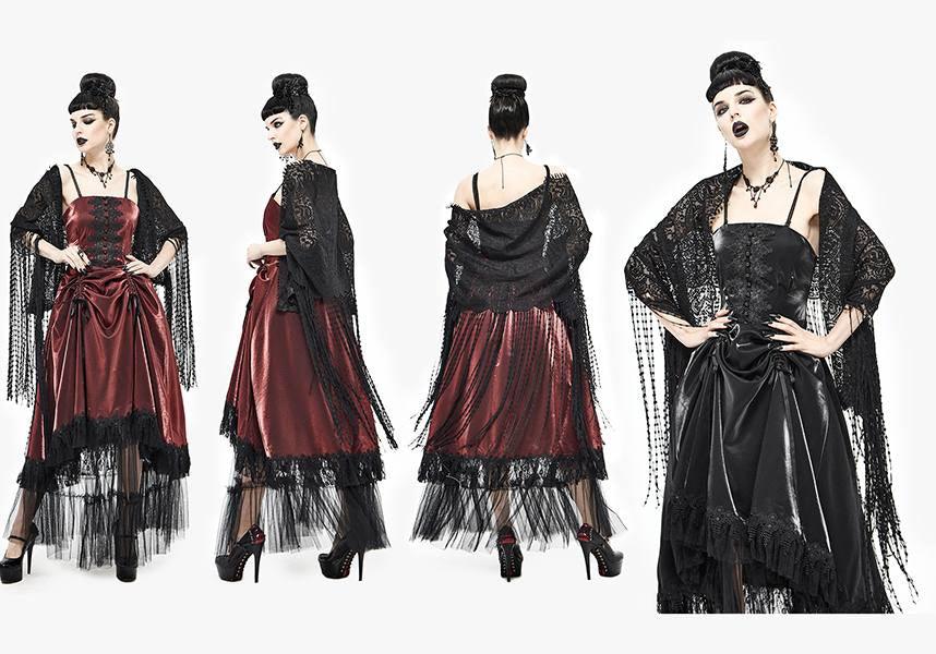 Viola | LACE SHAWL^ - Beserk - accessories, all, all clothing, all ladies, all ladies clothing, aug21, black, clickfrenzy15-2023, clothing, discountapp, DV230721, edgy, formal, fp, fringing, goth, gothic, gothic accessories, ladies, ladies accessories, ladies clothing, ladies outerwear, outerwear, R310821, scarf, shawl, shrug