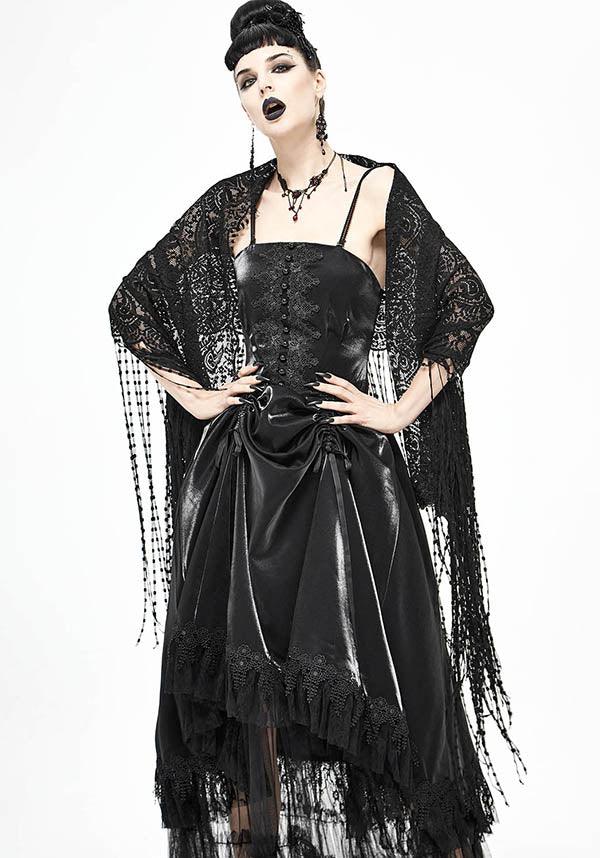 Viola | LACE SHAWL^ - Beserk - accessories, all, all clothing, all ladies, all ladies clothing, aug21, black, clickfrenzy15-2023, clothing, discountapp, DV230721, edgy, formal, fp, fringing, goth, gothic, gothic accessories, ladies, ladies accessories, ladies clothing, ladies outerwear, outerwear, R310821, scarf, shawl, shrug