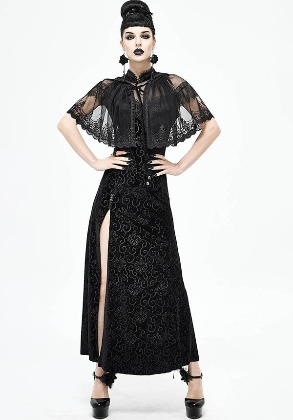 Void Century | HOODED CAPELET - Beserk - all, all clothing, all ladies, all ladies clothing, aug21, black, cape, clickfrenzy15-2023, clothing, discountapp, DV230721, edgy, fp, goth, gothic, hood, hooded, hoodie, hoodies, hoody, lace, lacey, ladies, ladies clothing, ladies outerwear, outerwear, R310821, renaissance, womens hoodie