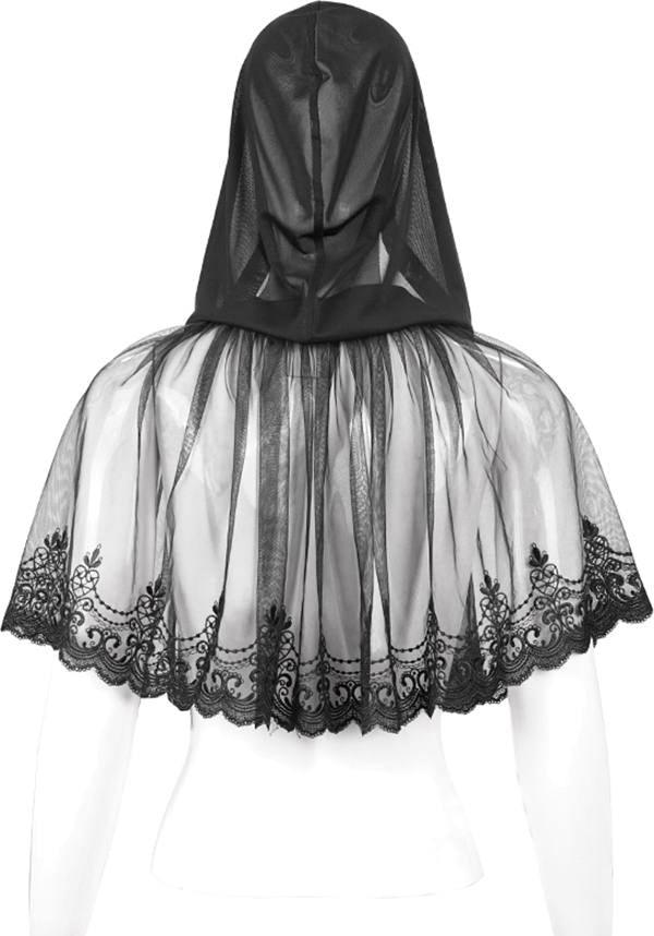 Void Century | HOODED CAPELET - Beserk - all, all clothing, all ladies, all ladies clothing, aug21, black, cape, clickfrenzy15-2023, clothing, discountapp, DV230721, edgy, fp, goth, gothic, hood, hooded, hoodie, hoodies, hoody, lace, lacey, ladies, ladies clothing, ladies outerwear, outerwear, R310821, renaissance, womens hoodie
