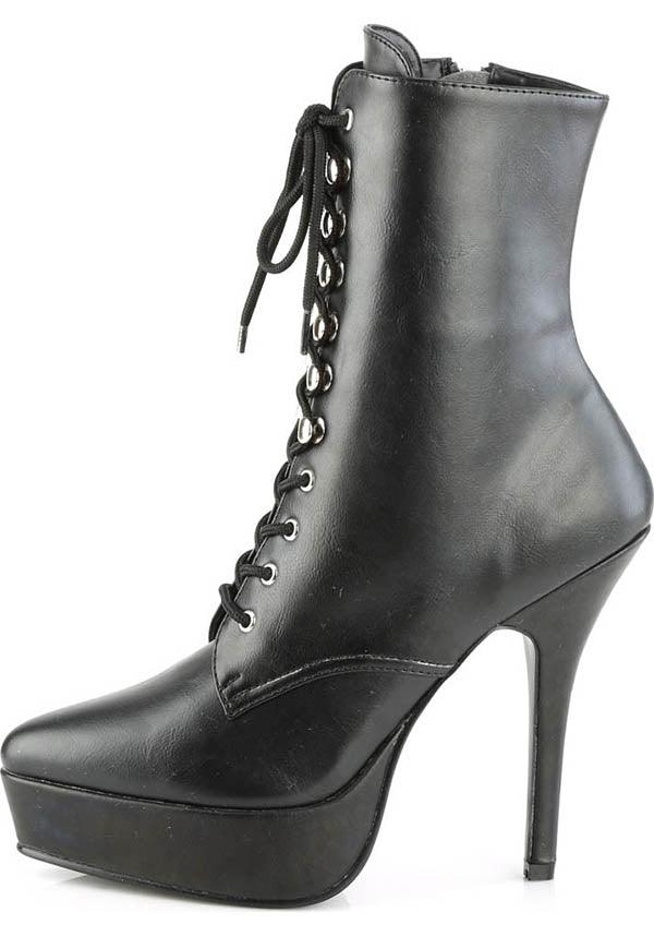 INDULGE-1020 [Black] | PLATFORM HEELS [PREORDER] - Beserk - all, all ladies, ankle boots, boots, boots [preorder], clickfrenzy15-2023, discountapp, fp, heels, heels [preorder], labelpreorder, labelvegan, ladies, platform, platform boots, platform heels, platforms, platforms [preorder], point, pointed, pointed toe, pointy, ppo, preorder, shoes, vegan