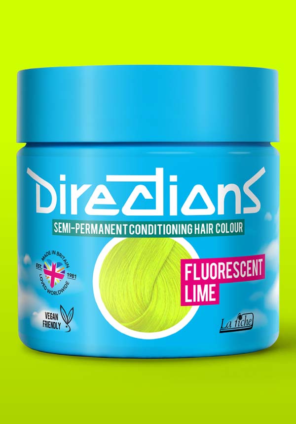 Directions Fluorescent Lime - Front View