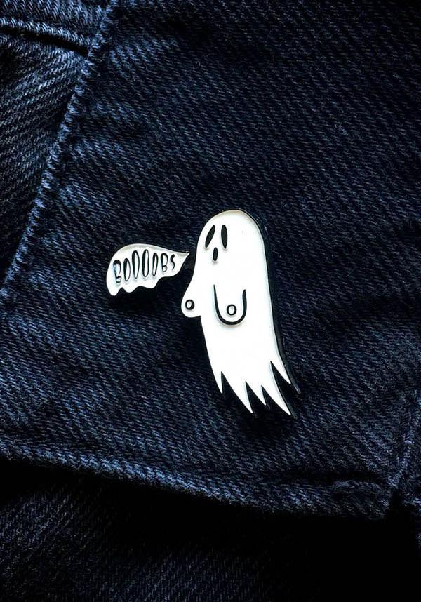 Boooobs Ghost | ENAMEL PIN - Beserk - accessories, all, badge, clickfrenzy15-2023, discountapp, EC5358, enamel pin, fp, ghost, gift, gift idea, gift ideas, gifts, gothic accessories, gothic gifts, ladies accessories, mar22, mens, mens accessories, pin, pins and badges, R310322
