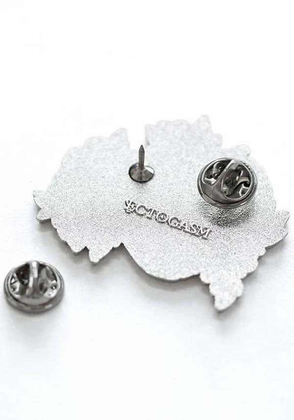 Cat Skull and Flowers | ENAMEL PIN*